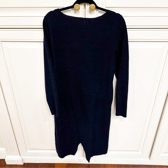 Anthropologie Moth Women’s Navy Sweater Pockets Pullover Midi Dress Long Sleeve - Picture 10 of 10